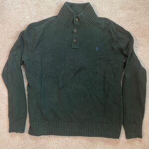 Ralph Lauren Dark Green Mock Neck Sweater